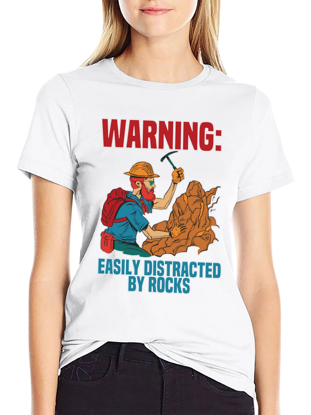 Warning Easily Distracted By Rocks T-Shirt
