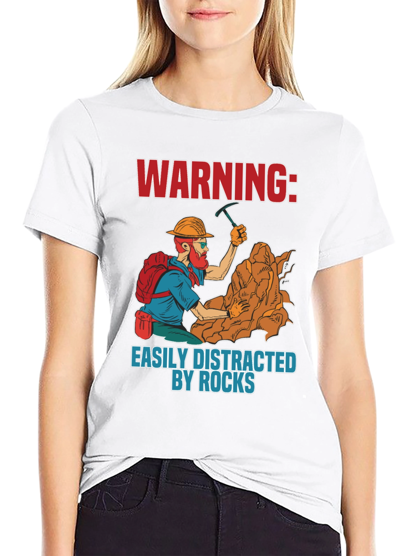 Warning Easily Distracted By Rocks T-Shirt