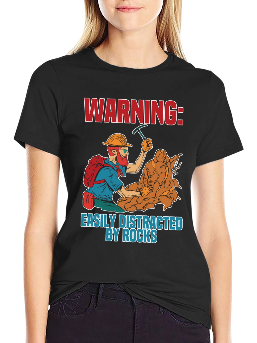 Warning Easily Distracted By Rocks T-Shirt