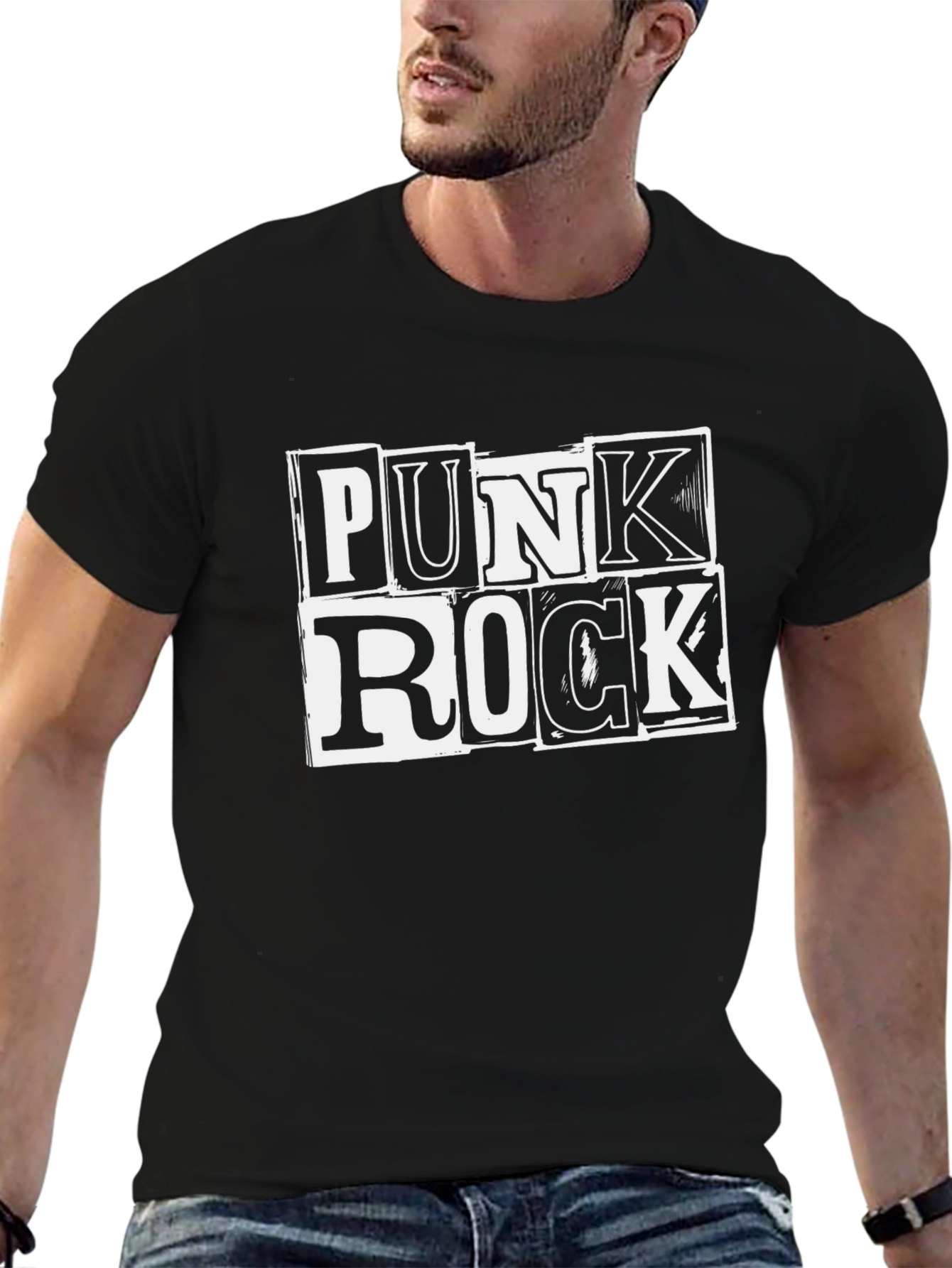 Punk Rock Graphic T-Shirt - Black