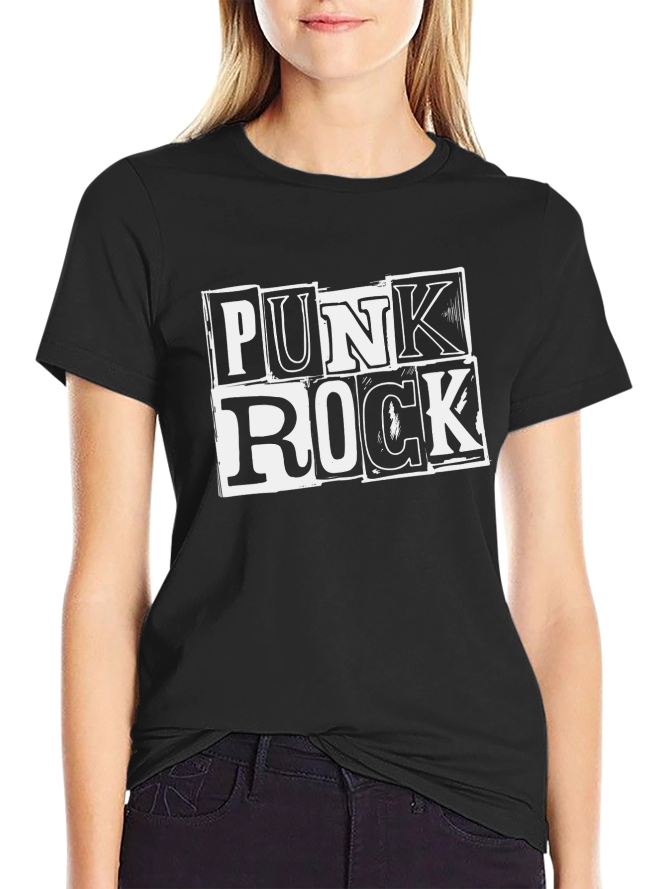 Punk Rock Graphic T-Shirt - Black