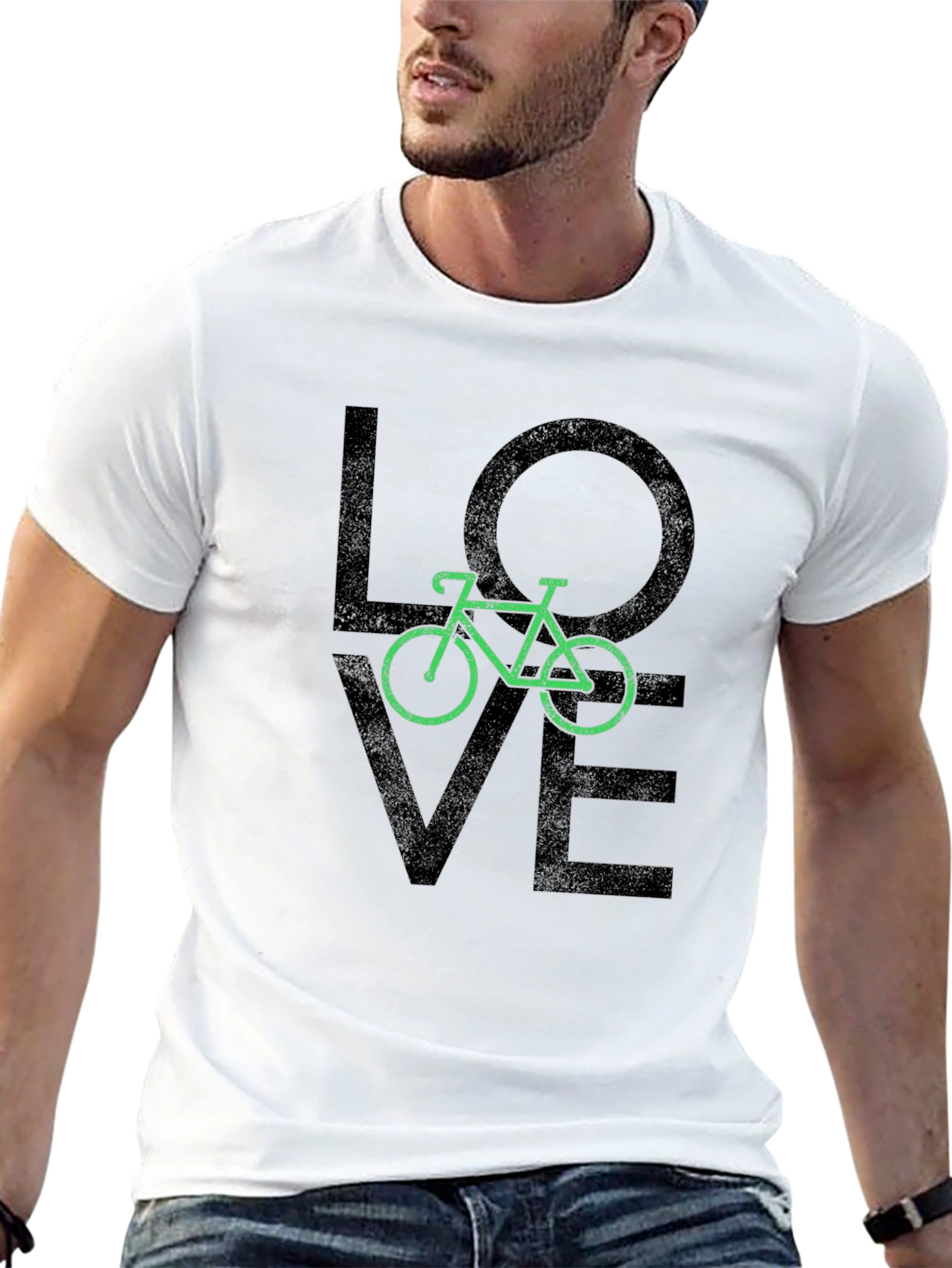 Love Bicycle Graphic Tee - Black