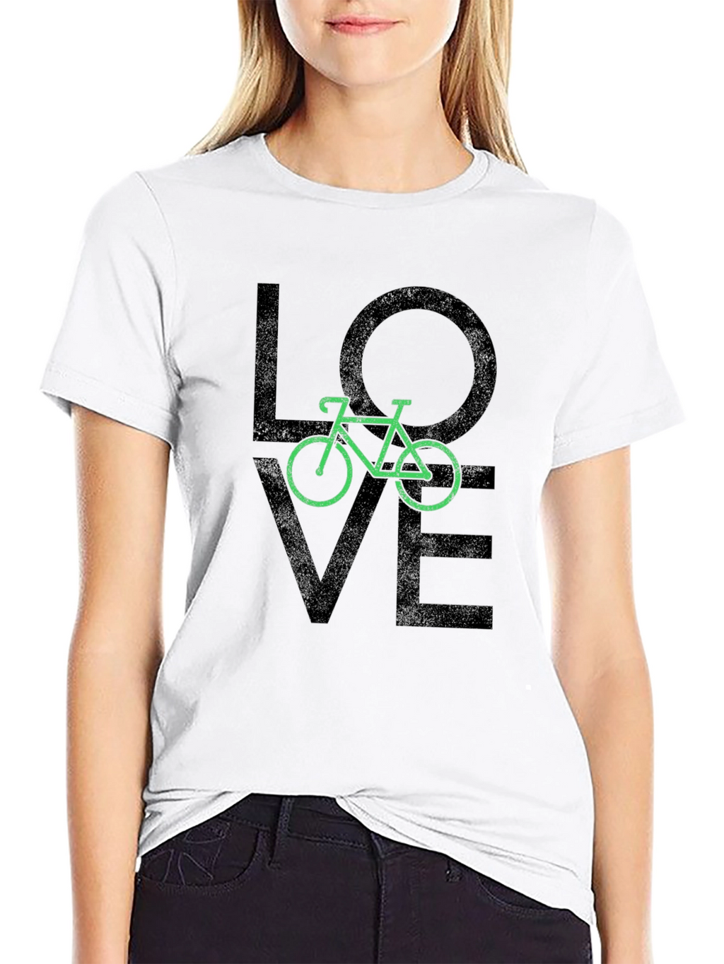 Love Bicycle Graphic Tee - Black