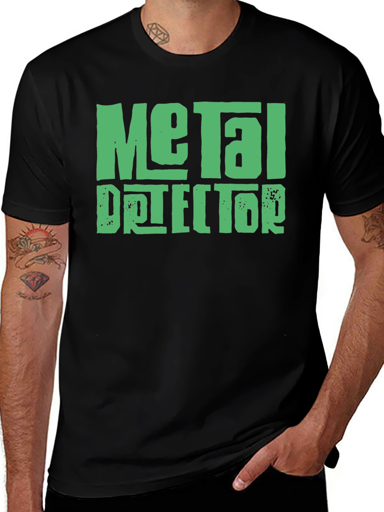 Metal Detector Graphic Tee - Black T-Shirt