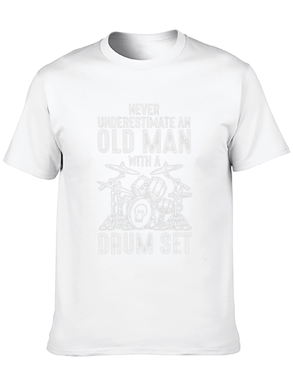 Old Man Drum Set T-Shirt - Musician Tee