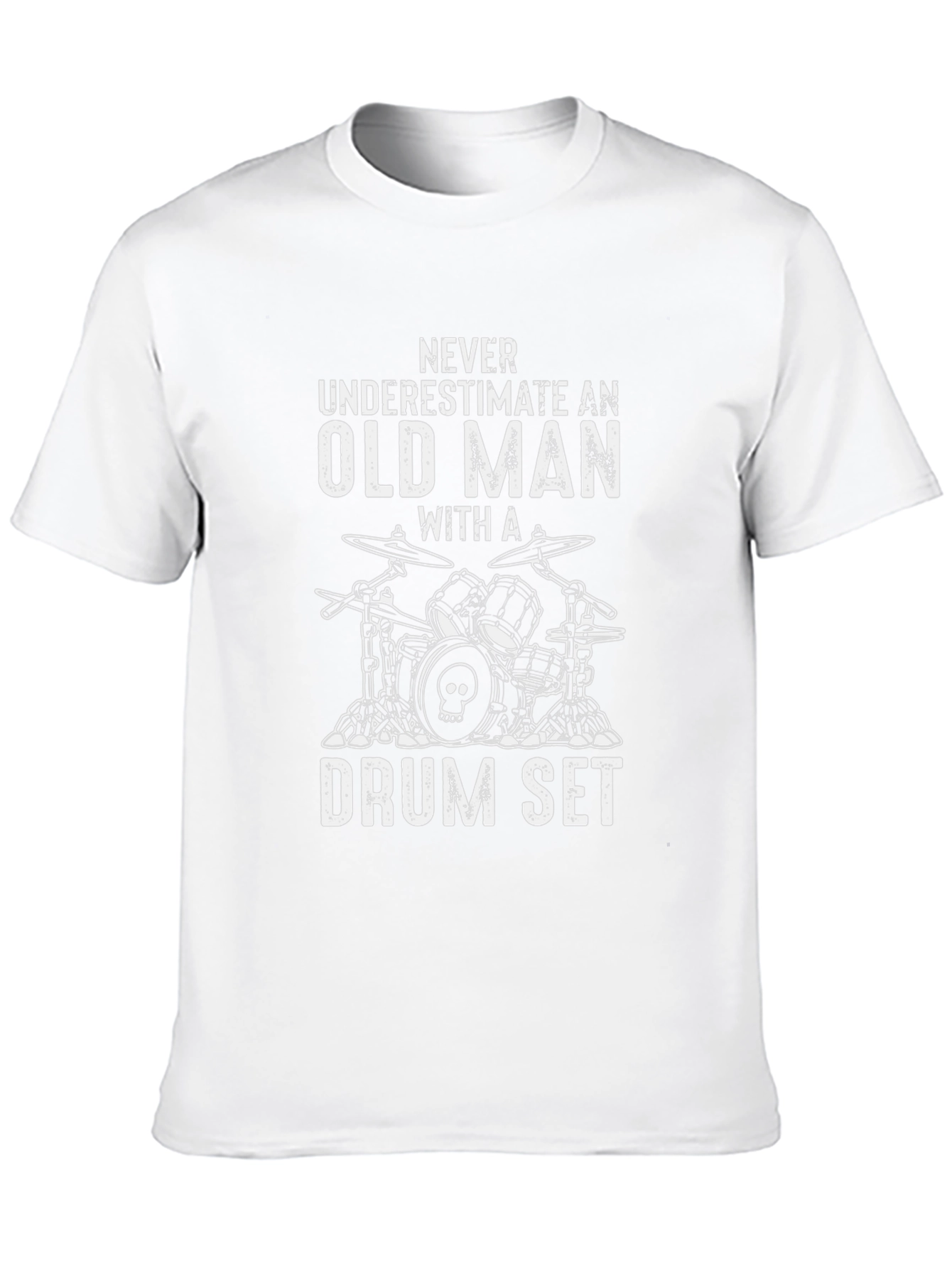 Old Man Drum Set T-Shirt - Musician Tee