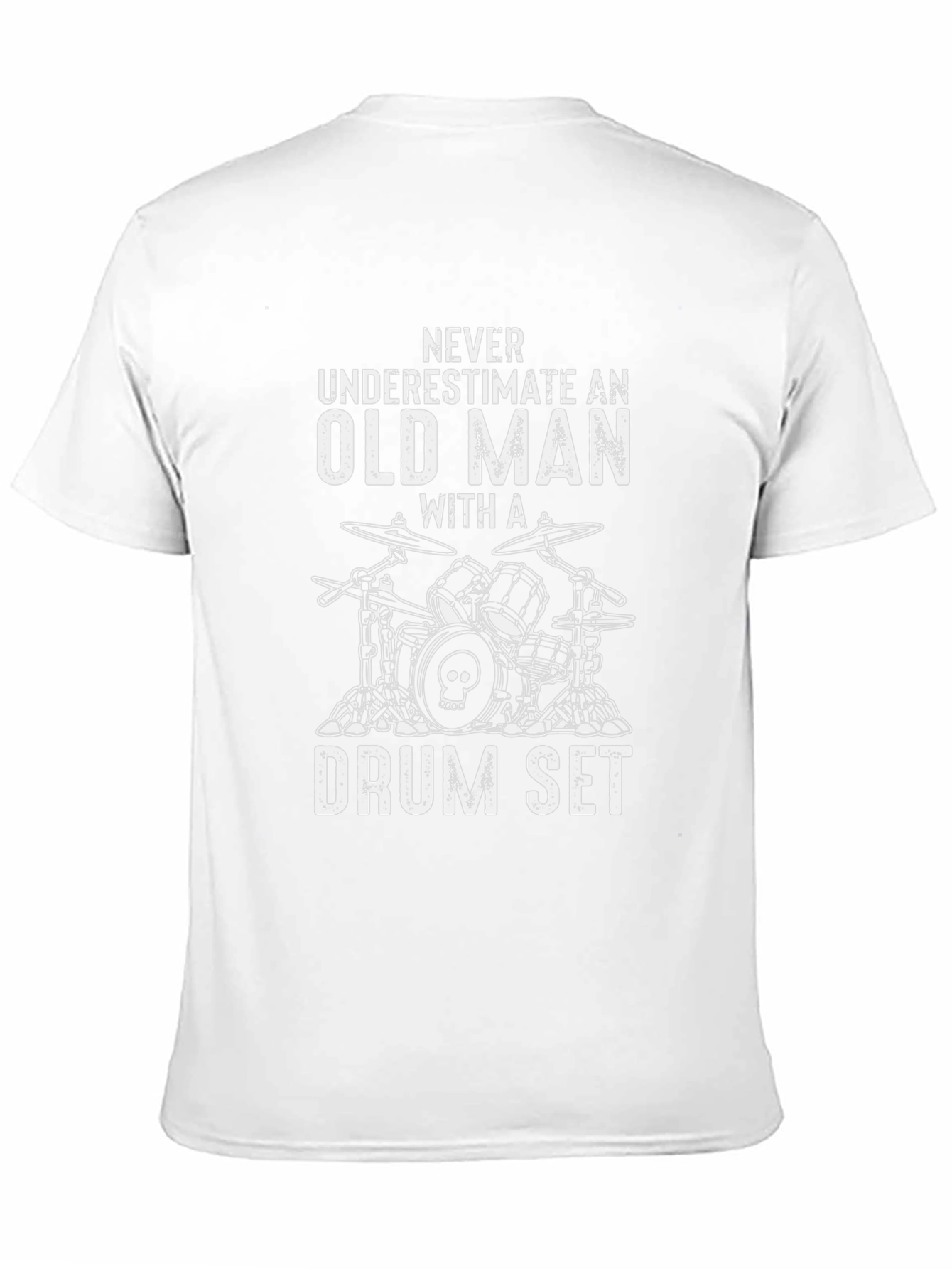 Old Man Drum Set T-Shirt - Musician Tee
