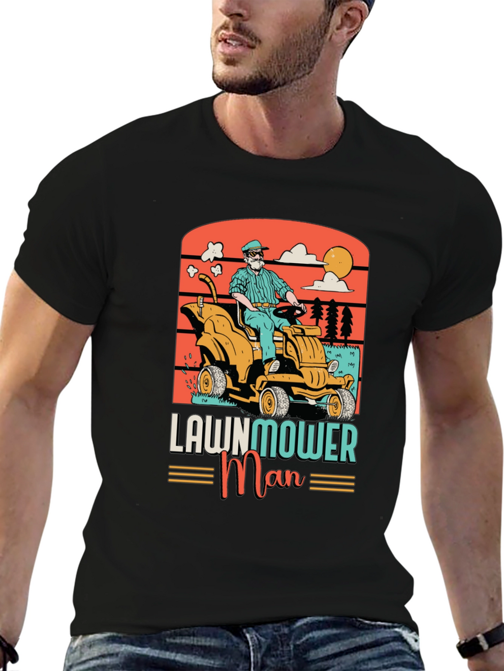Lawnmower Man Graphic Tee - Retro Style