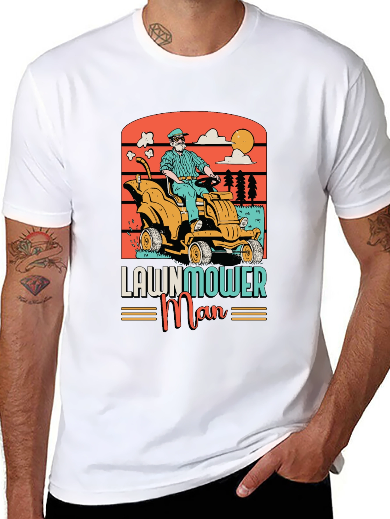 Lawnmower Man Graphic Tee - Retro Style