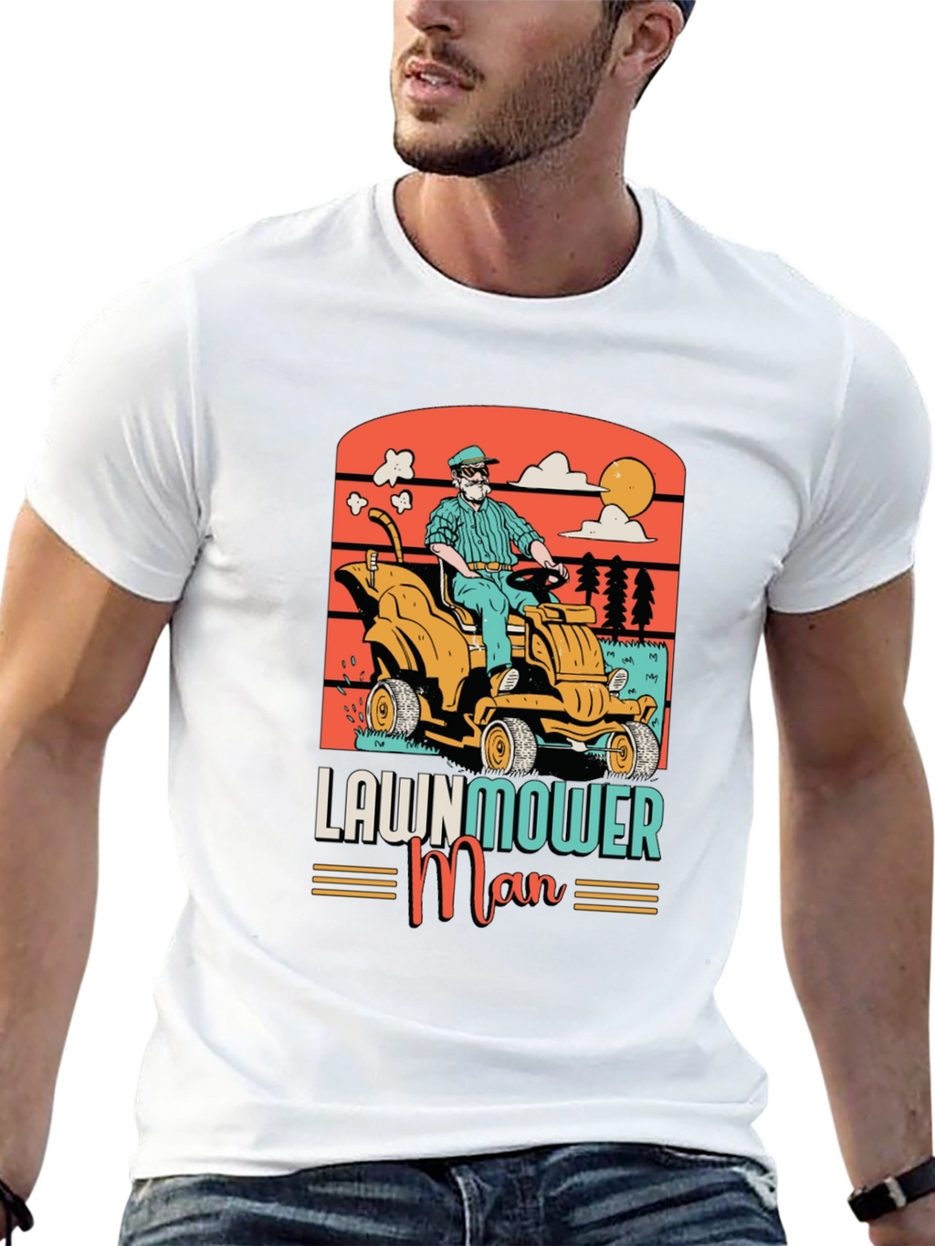 Lawnmower Man Graphic Tee - Retro Style