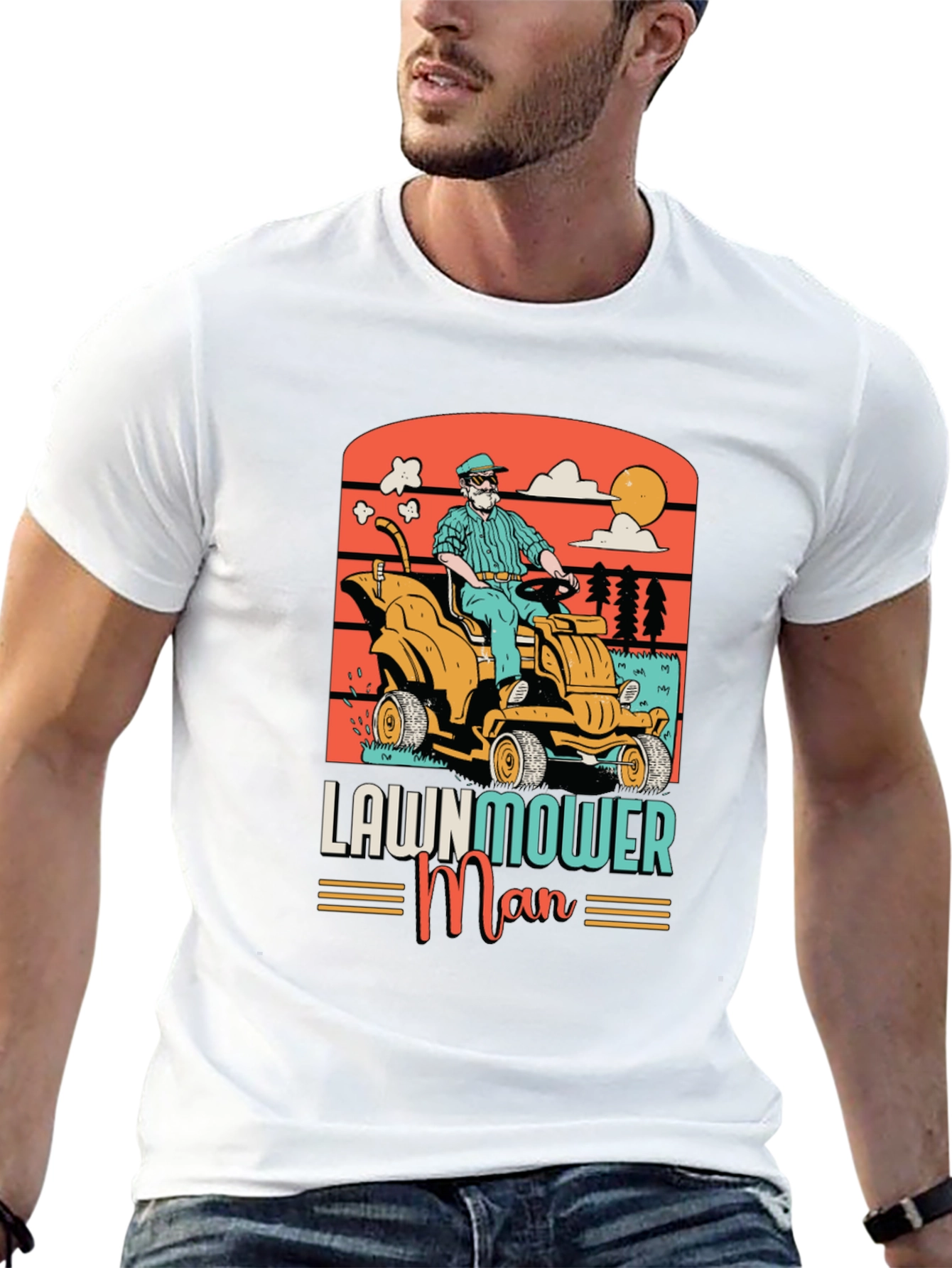Lawnmower Man Graphic Tee - Retro Style
