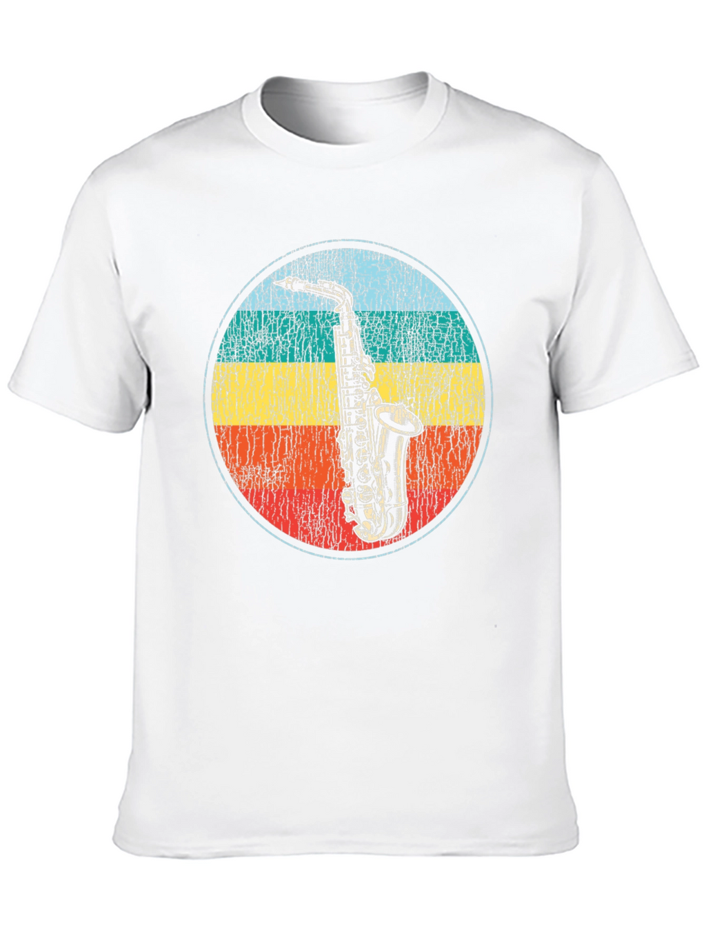 Retro Saxophone Graphic T-Shirt