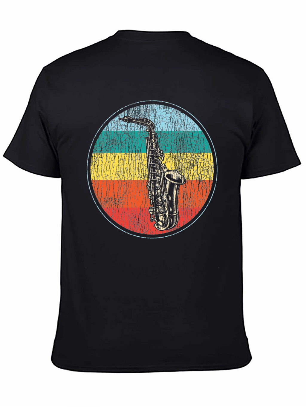 Retro Saxophone Graphic T-Shirt