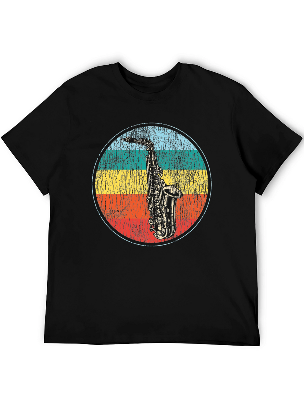 Retro Saxophone Graphic T-Shirt