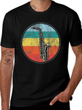 Retro Saxophone Graphic T-Shirt