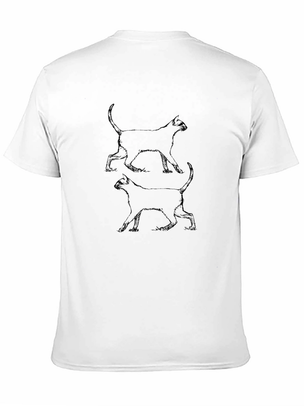 Mens Black Cat Graphic Tee