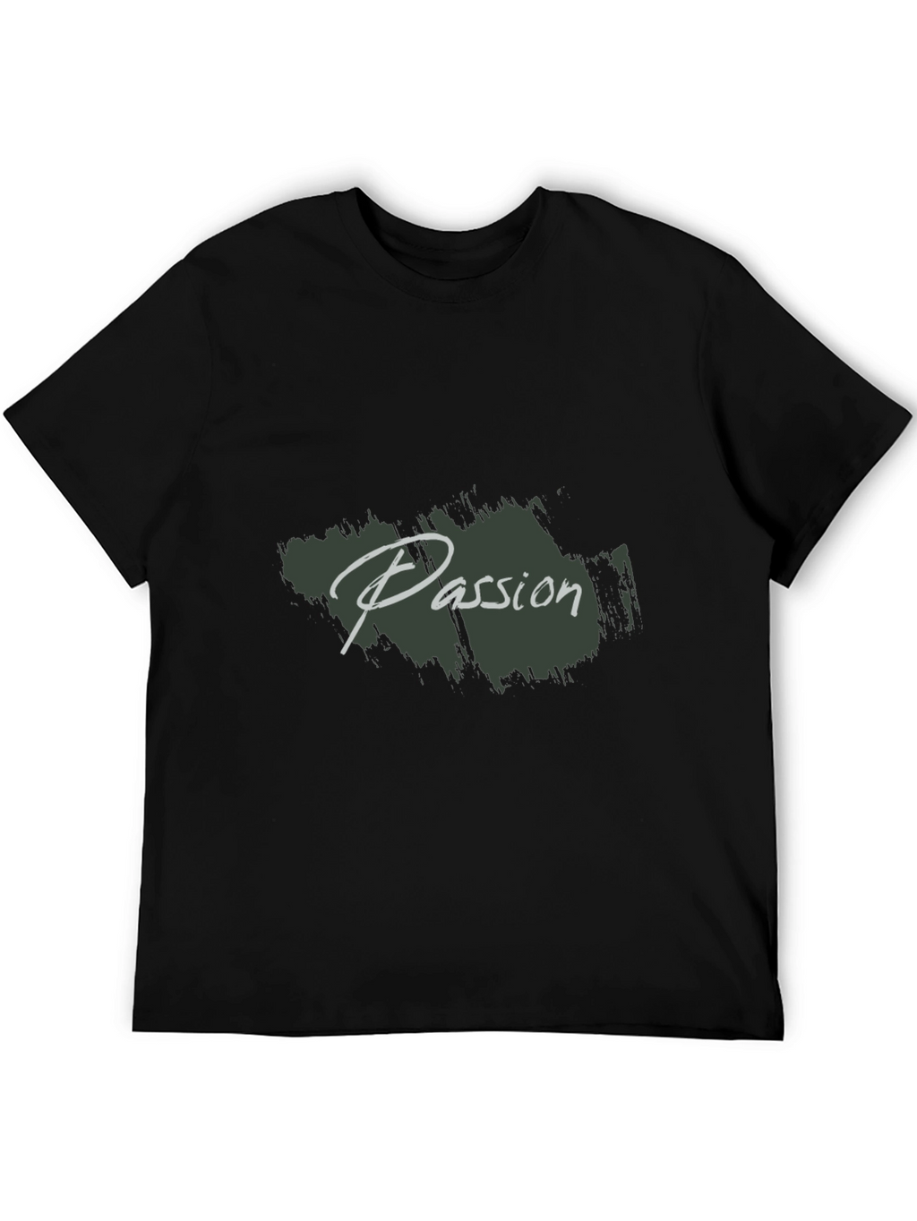 Mens Black Passion Print Crew Neck T-Shirt