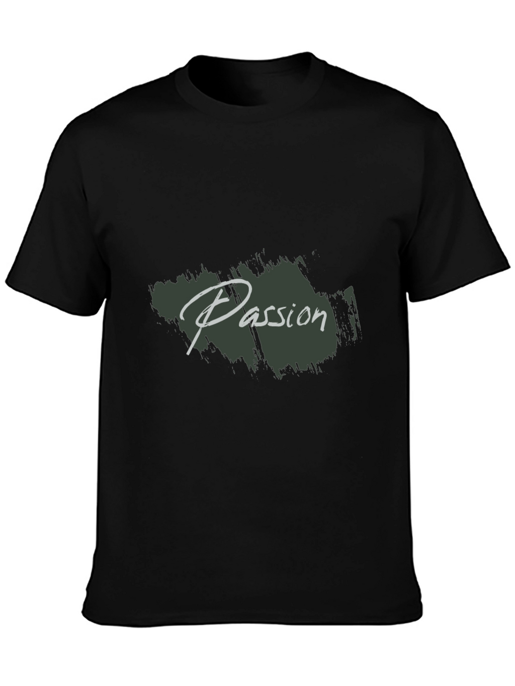 Mens Black Passion Print Crew Neck T-Shirt