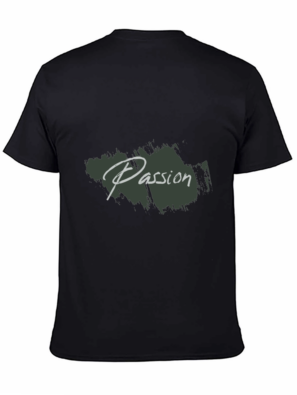 Mens Black Passion Print Crew Neck T-Shirt