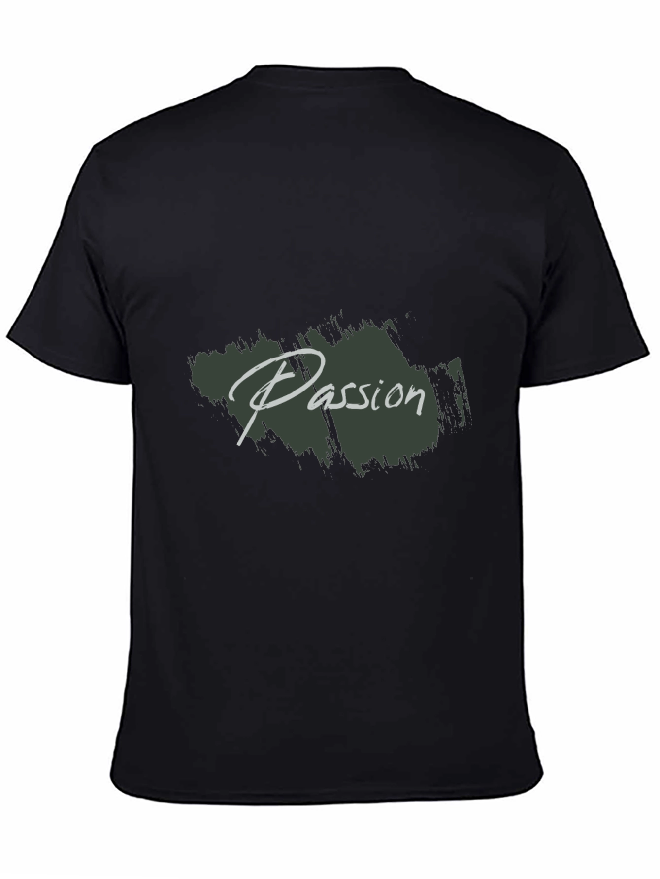 Mens Black Passion Print Crew Neck T-Shirt