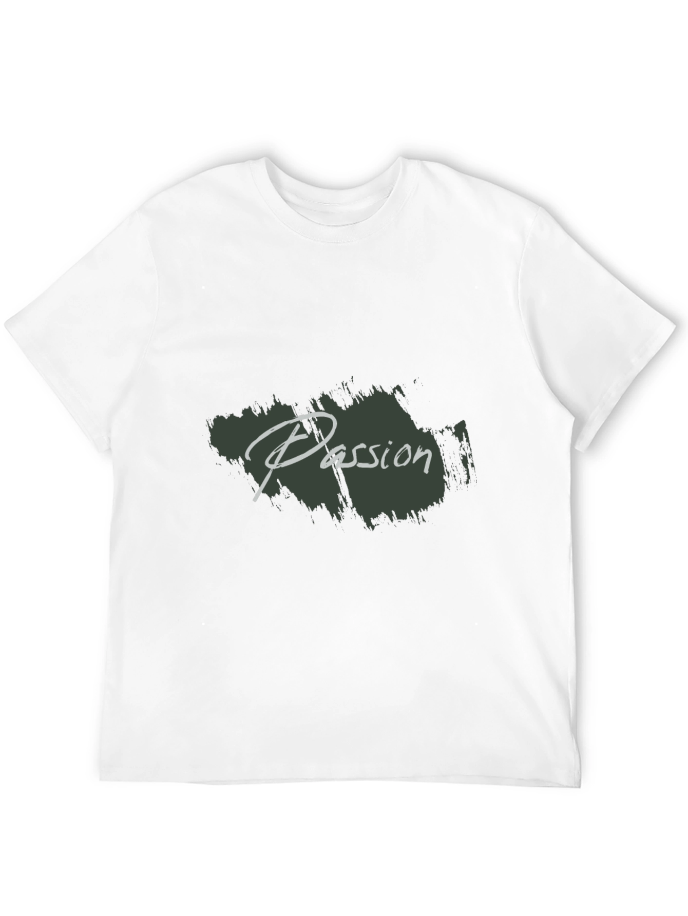 Mens Black Passion Print Crew Neck T-Shirt