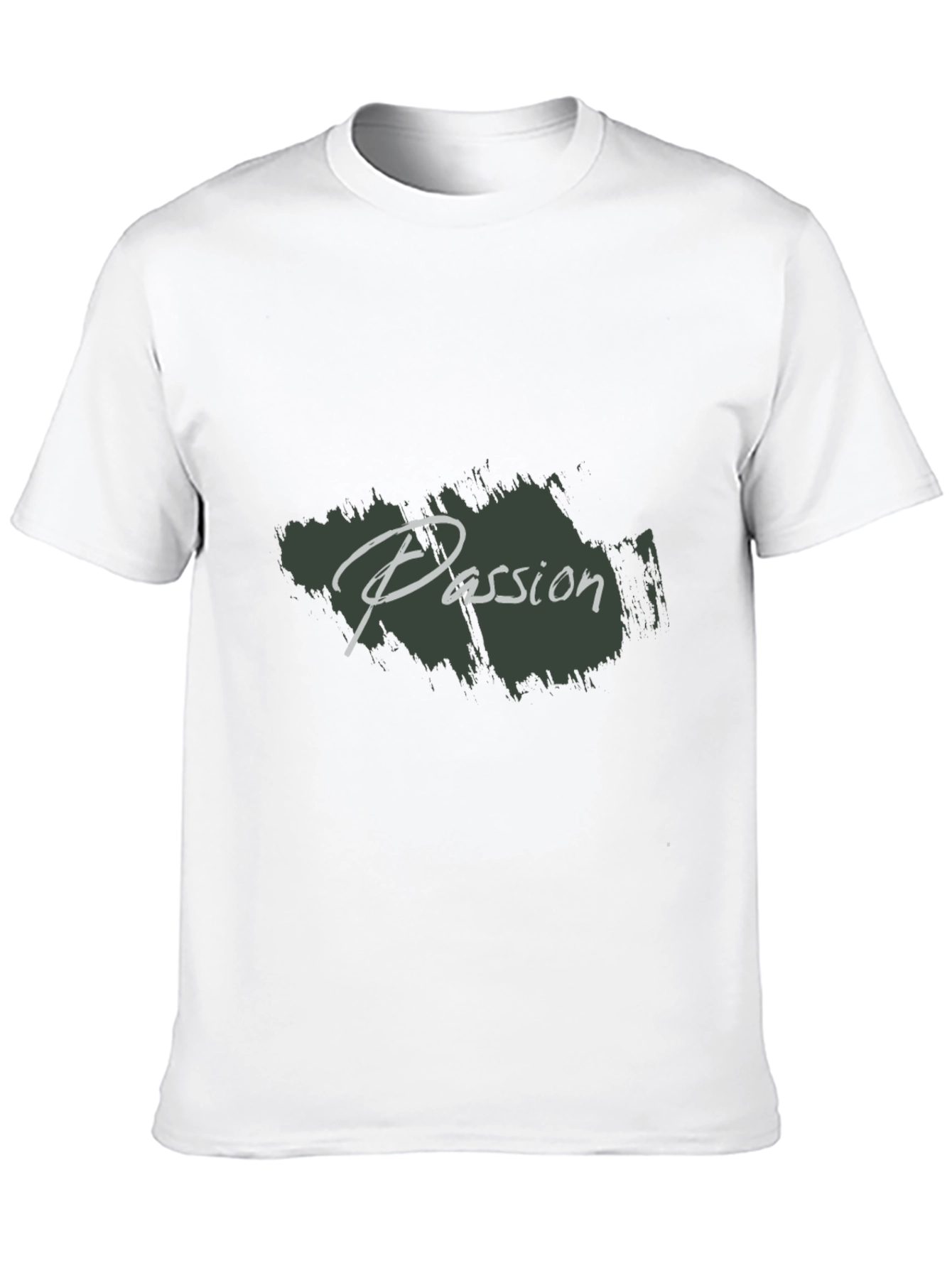 Mens Black Passion Print Crew Neck T-Shirt