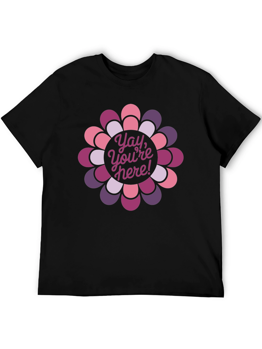 Yay Youre Here! Floral Graphic Tee