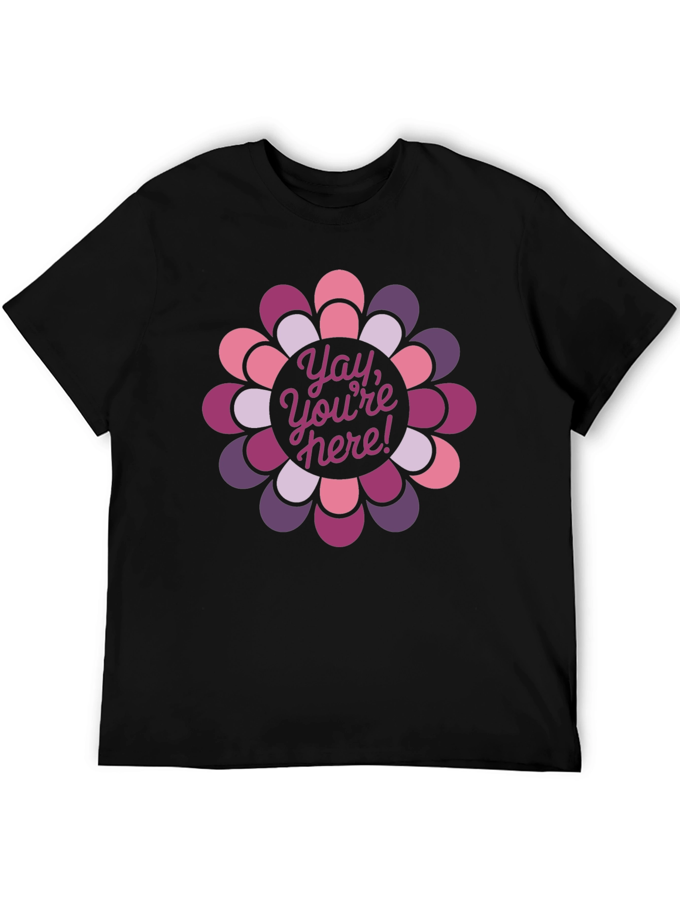 Yay Youre Here! Floral Graphic Tee