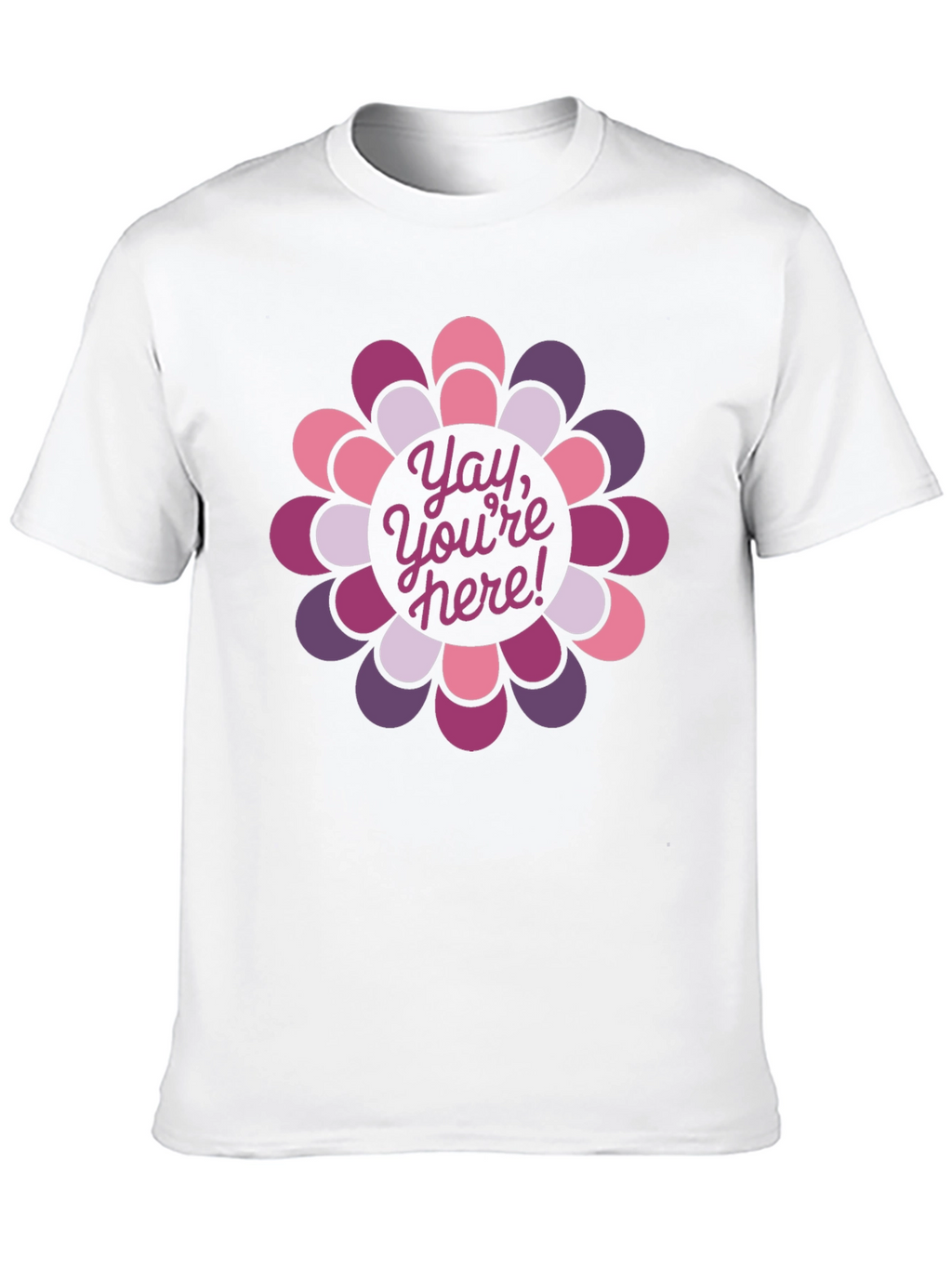 Yay Youre Here! Floral Graphic Tee