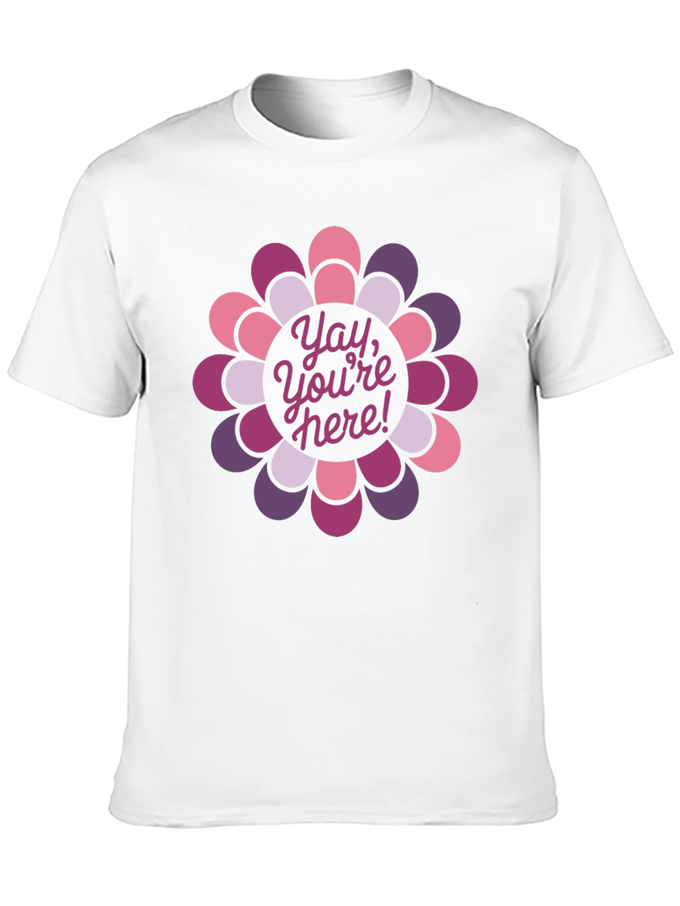 Yay Youre Here! Floral Graphic Tee