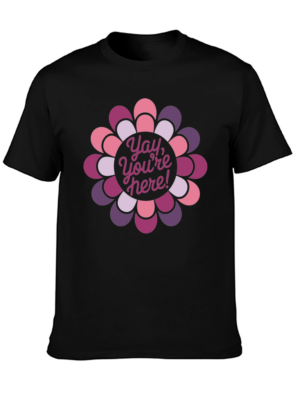 Yay Youre Here! Floral Graphic Tee