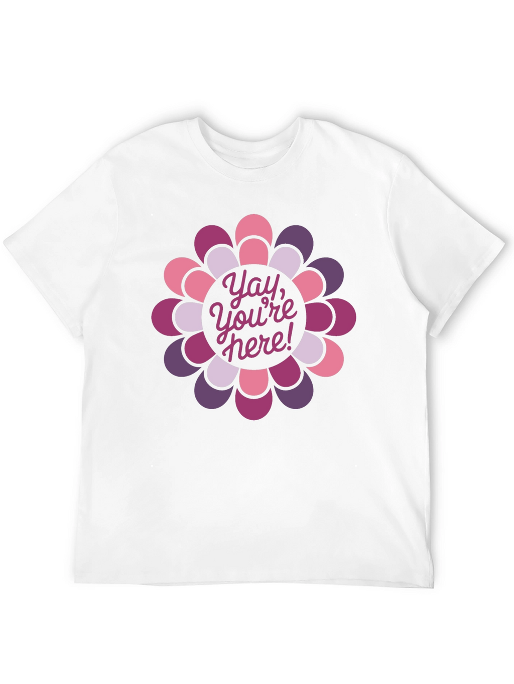 Yay Youre Here! Floral Graphic Tee