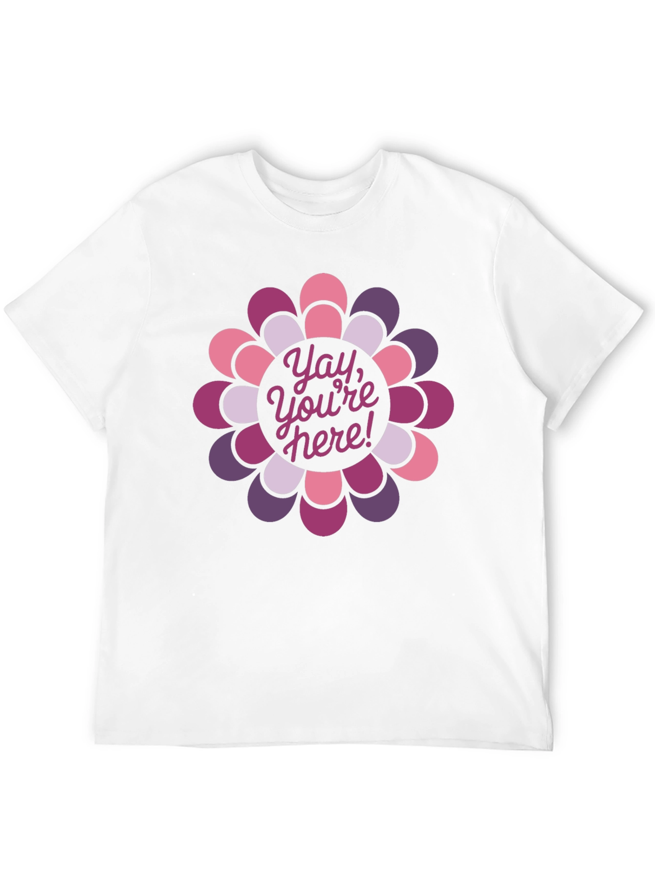 Yay Youre Here! Floral Graphic Tee