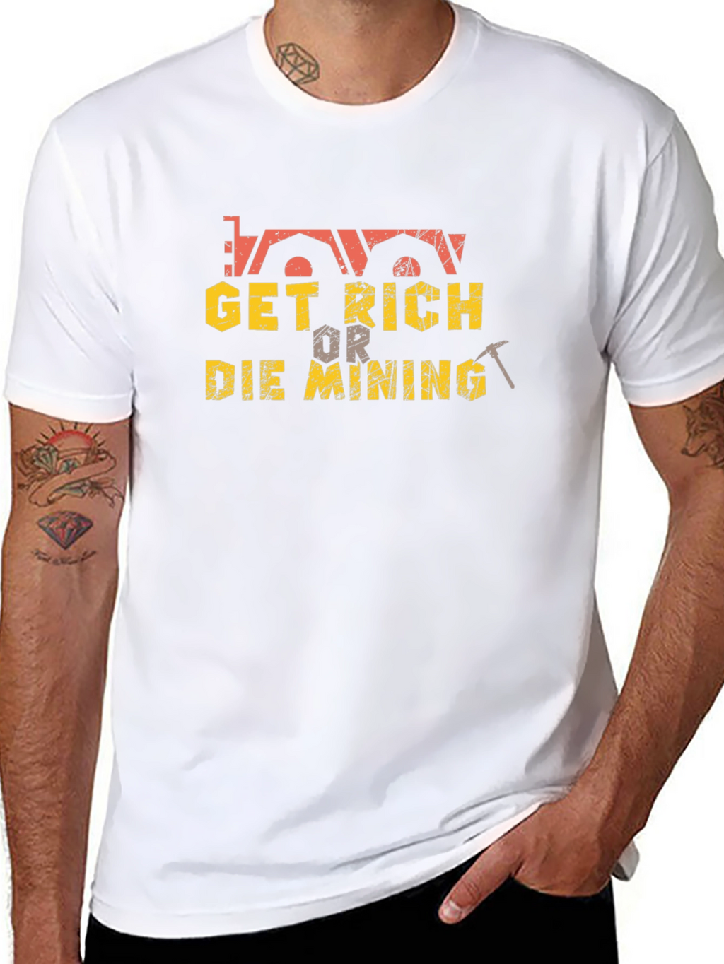 Get Rich or Die Mining T-Shirt - Black