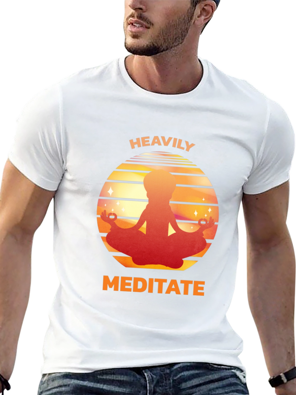 Heavily Meditate Graphic Tee - Relaxed Fit