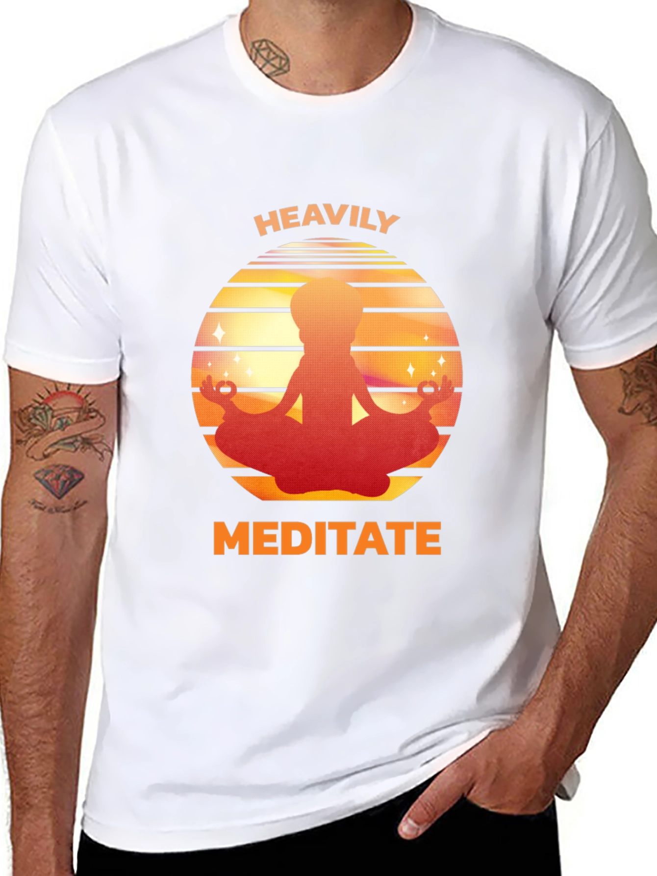 Heavily Meditate Graphic Tee - Relaxed Fit