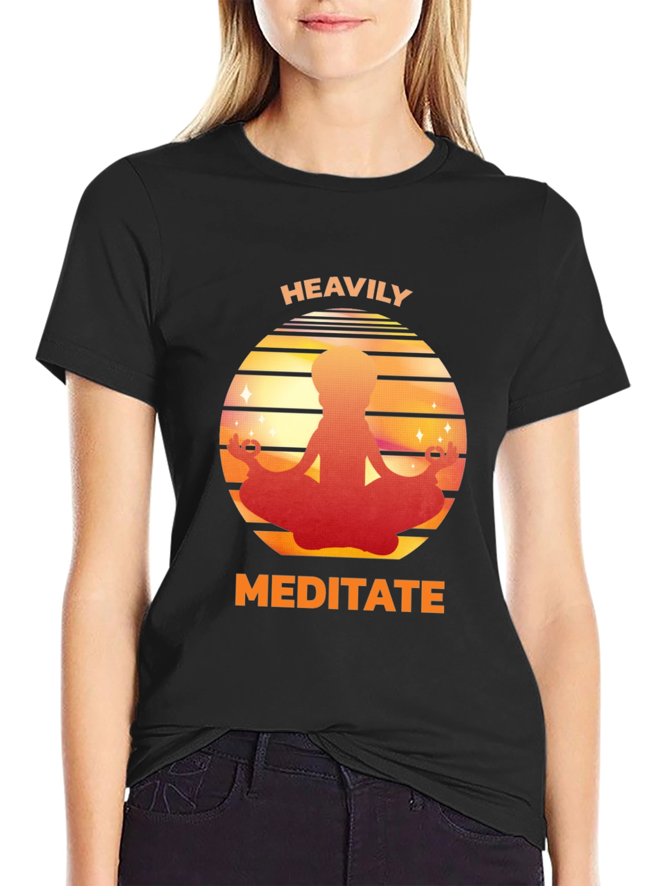 Heavily Meditate Graphic Tee - Relaxed Fit