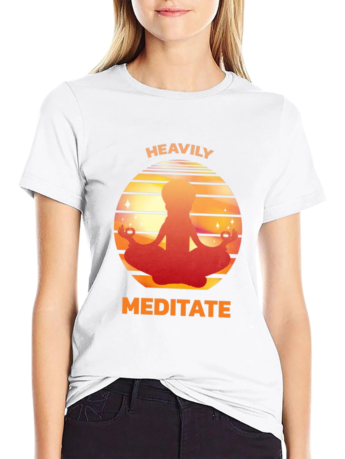 Heavily Meditate Graphic Tee - Relaxed Fit