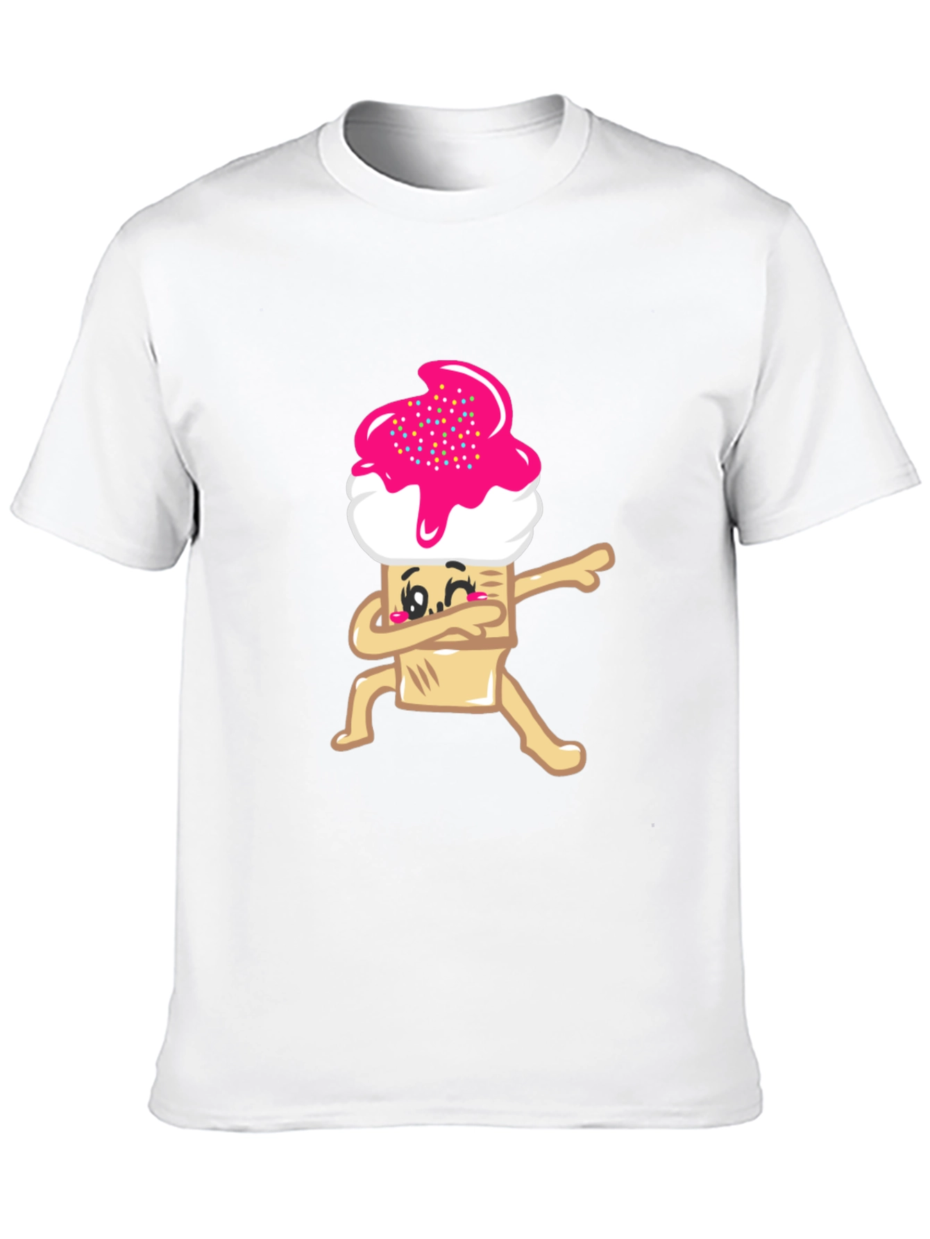 Dabbing Cupcake Graphic Tee - Black Cotton T-Shirt