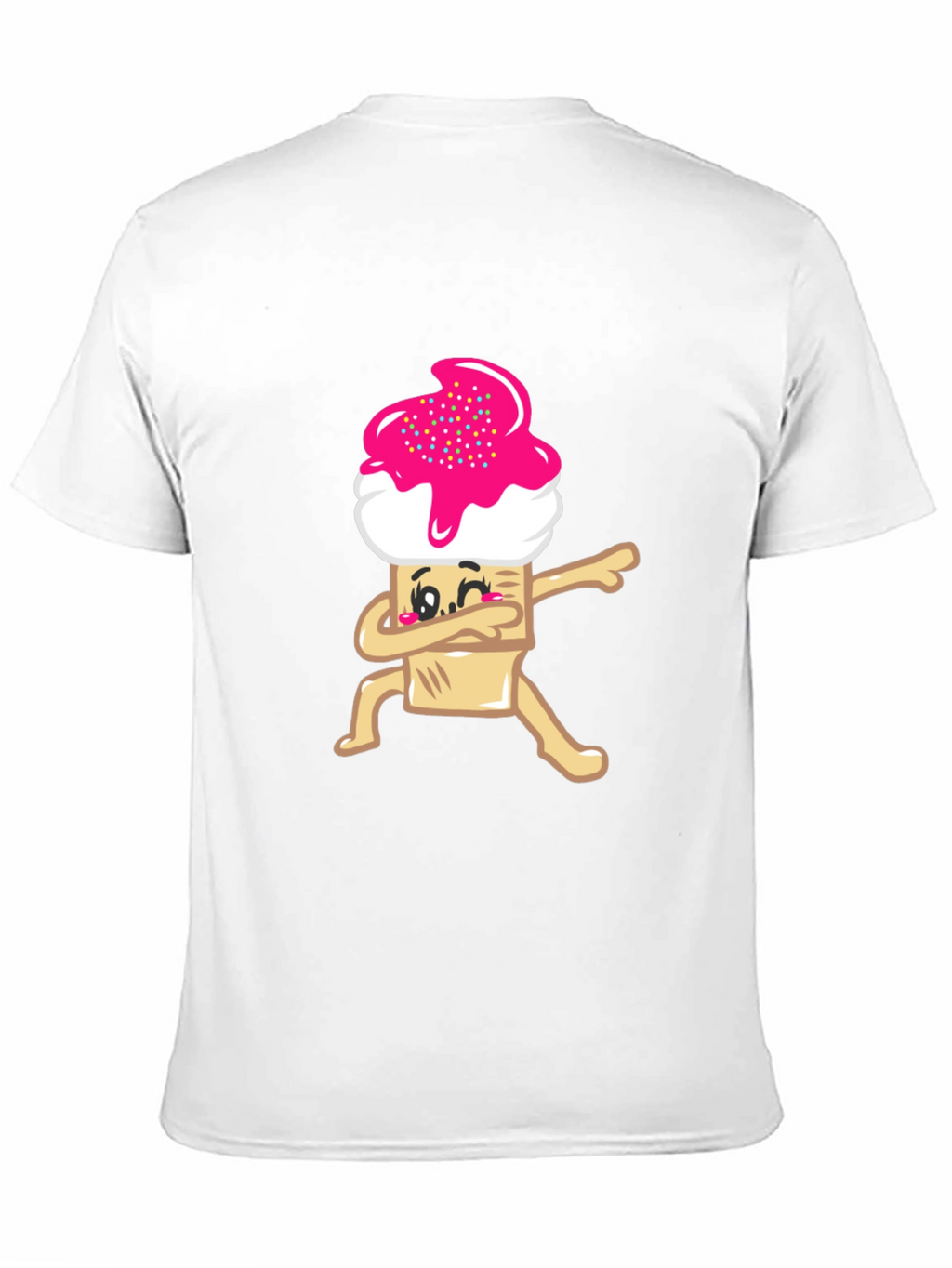 Dabbing Cupcake Graphic Tee - Black Cotton T-Shirt