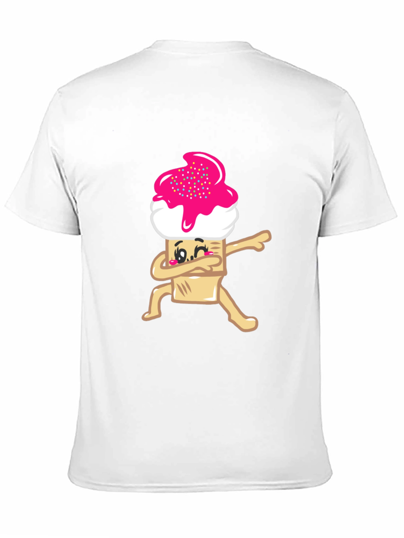 Dabbing Cupcake Graphic Tee - Black Cotton T-Shirt