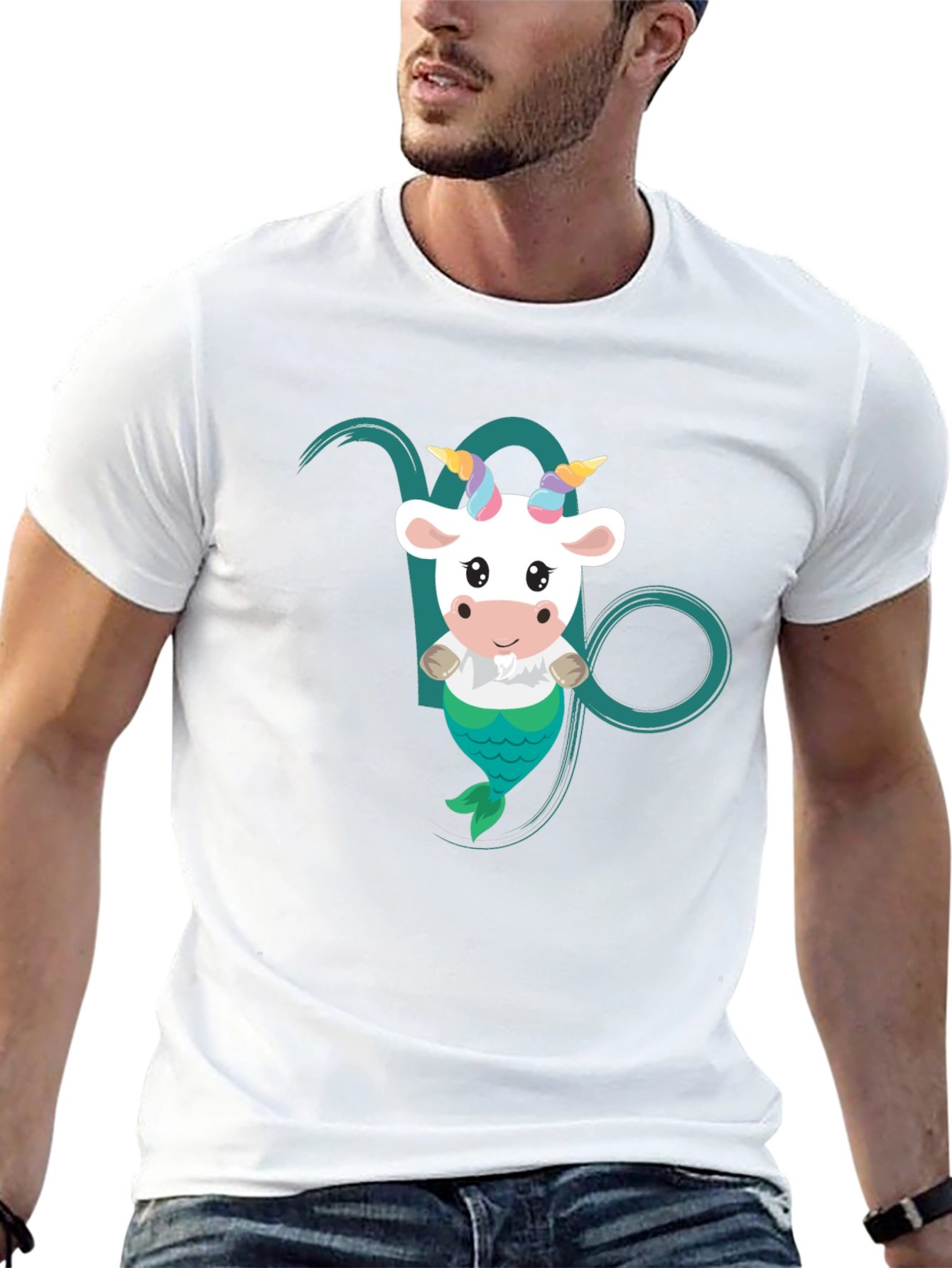 Capricorn Mermaid Goat T-Shirt