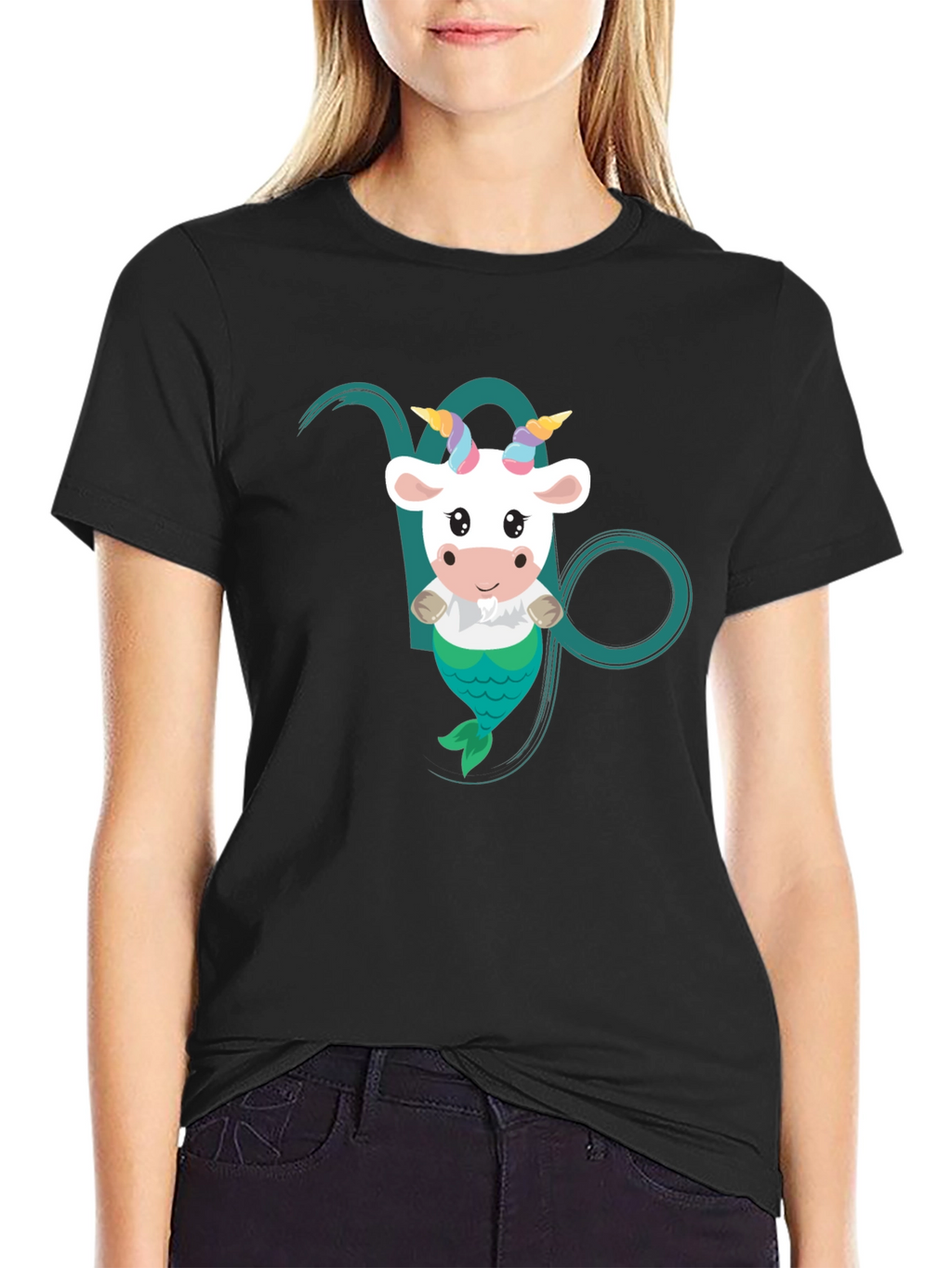 Capricorn Mermaid Goat T-Shirt
