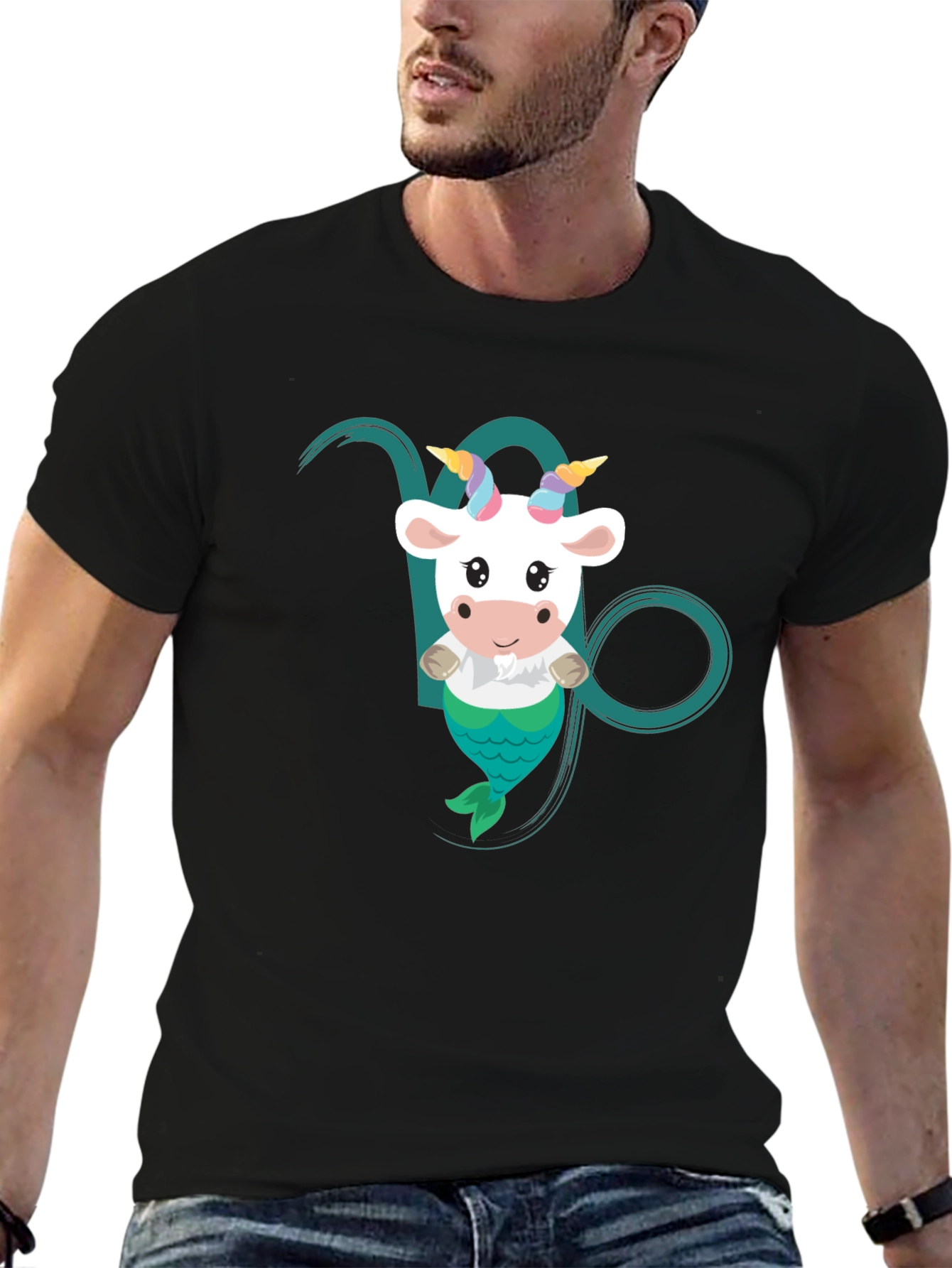 Capricorn Mermaid Goat T-Shirt