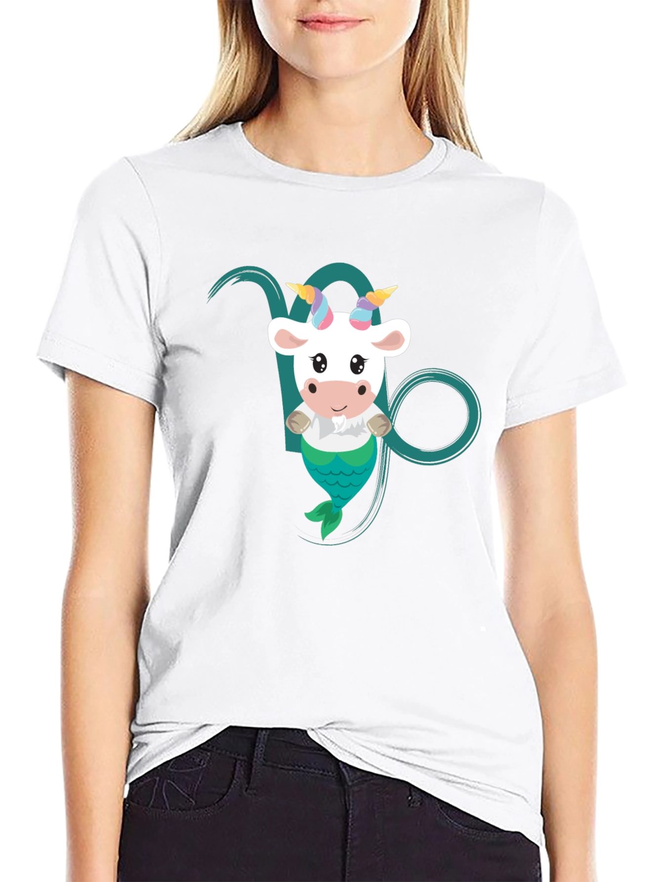 Capricorn Mermaid Goat T-Shirt