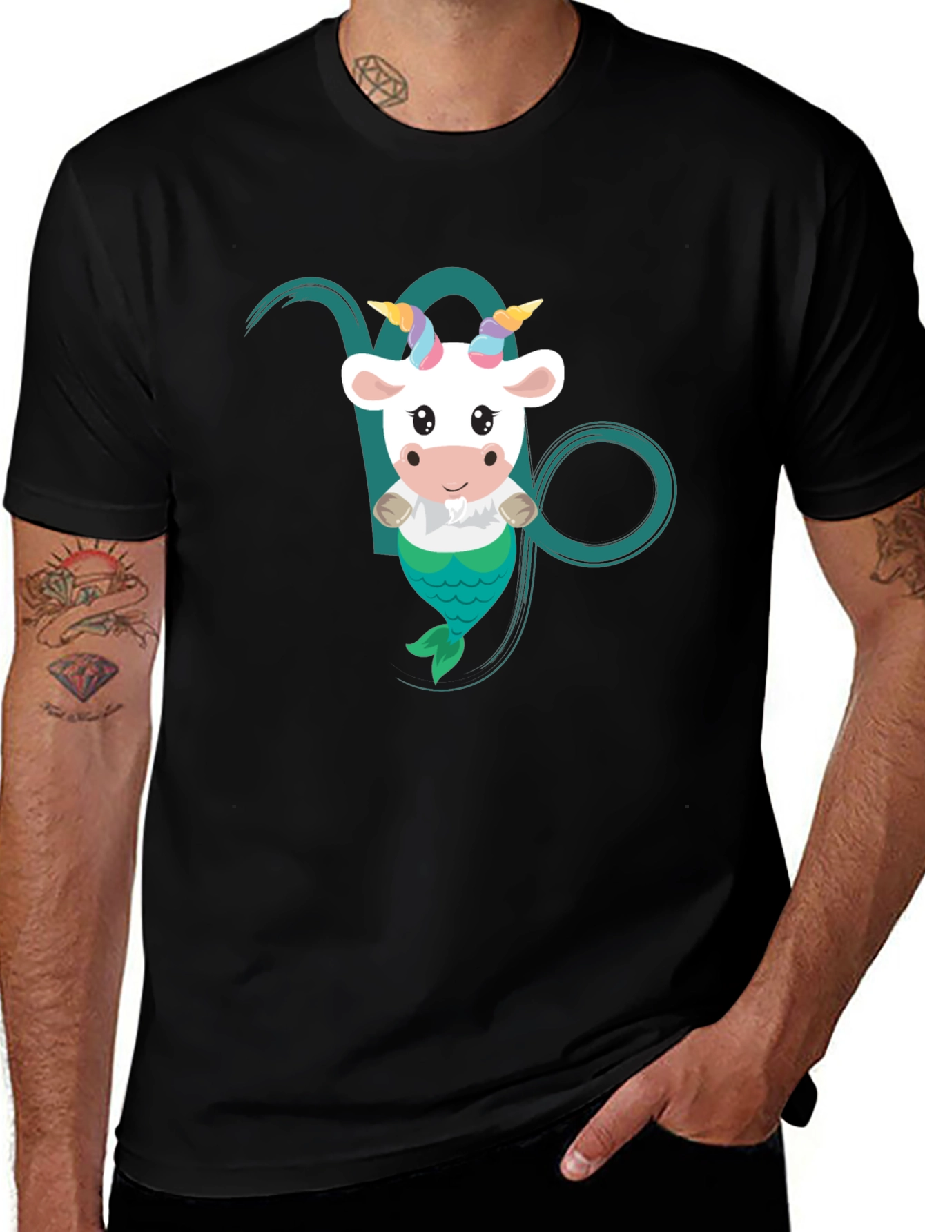 Capricorn Mermaid Goat T-Shirt
