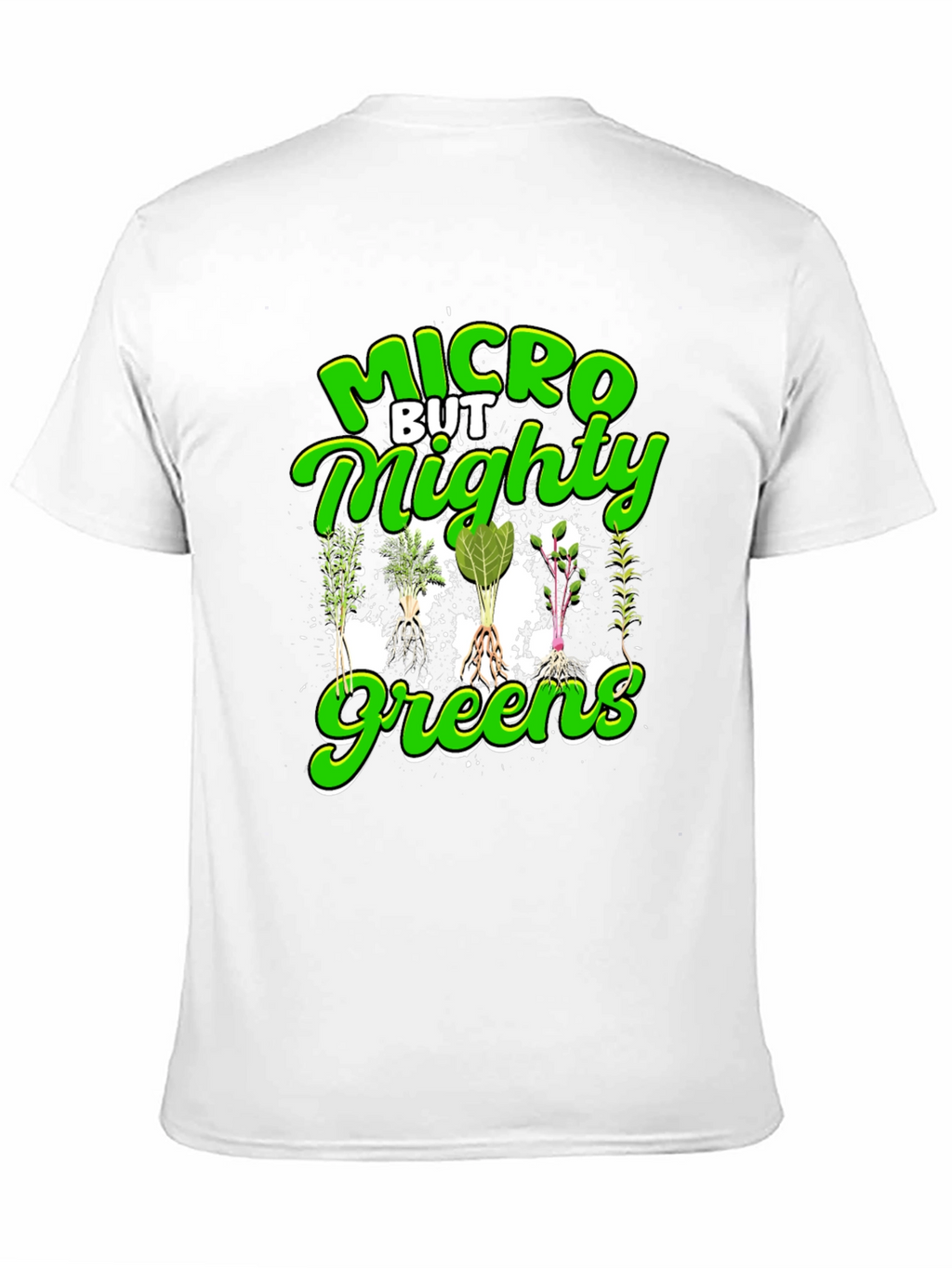 Micro But Mighty Greens T-Shirt - Black