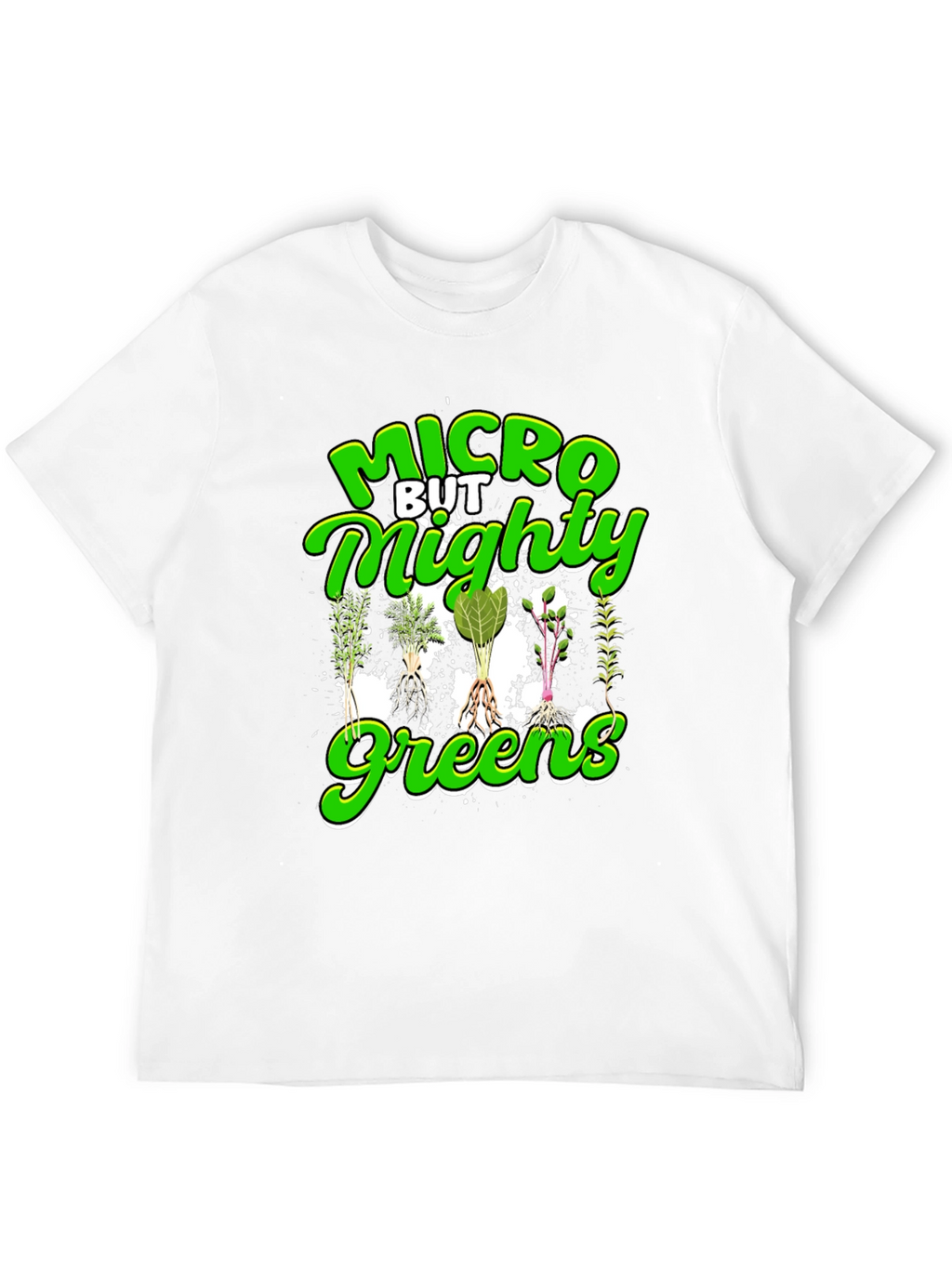 Micro But Mighty Greens T-Shirt - Black
