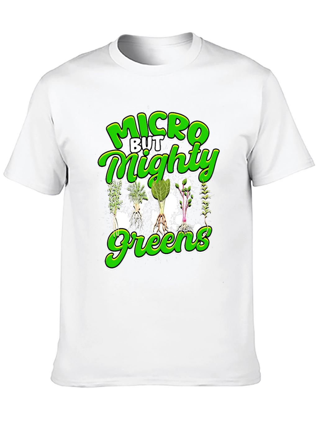 Micro But Mighty Greens T-Shirt - Black
