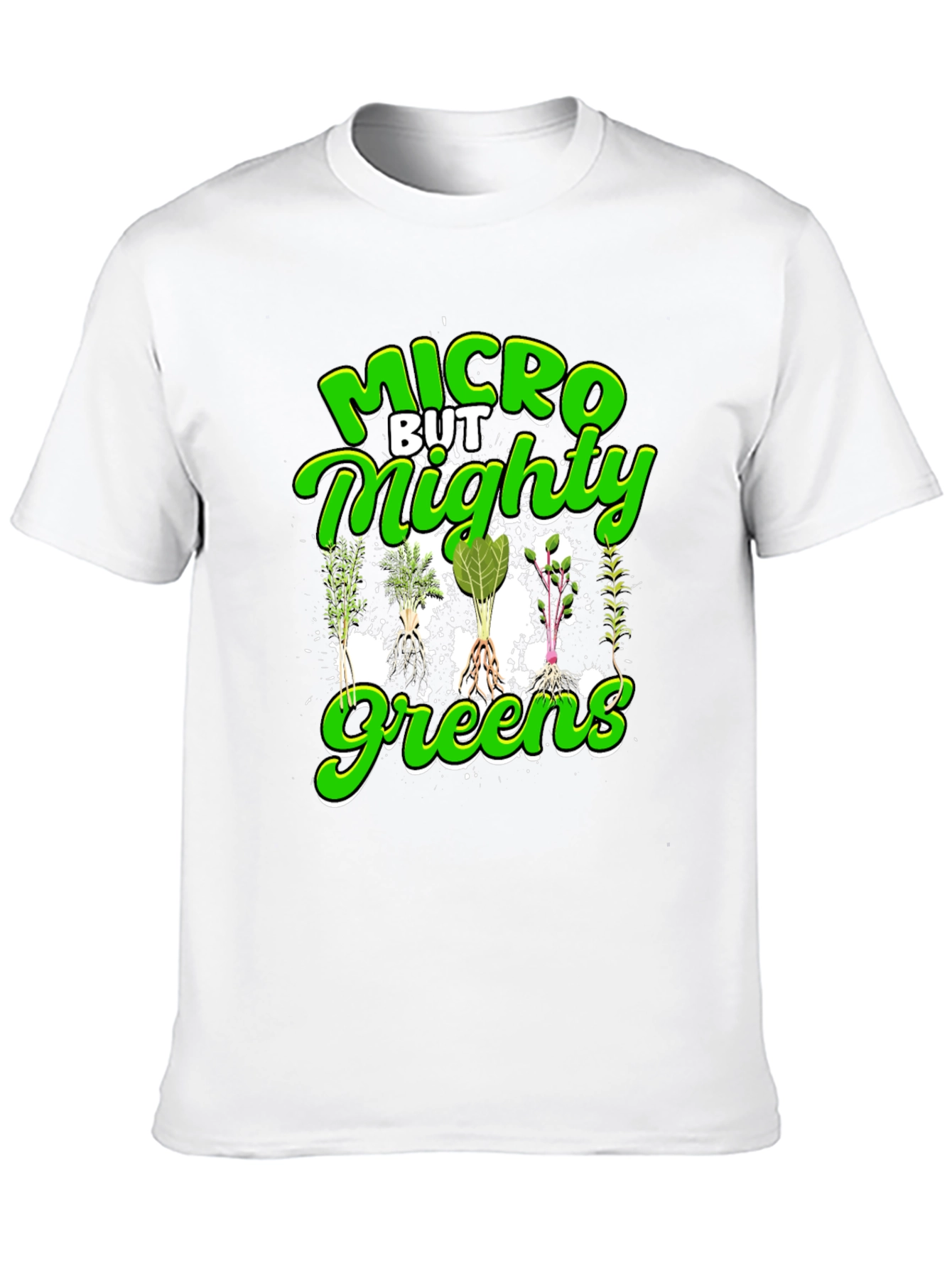 Micro But Mighty Greens T-Shirt - Black